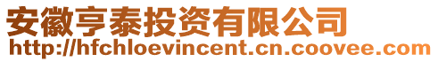 安徽亨泰投資有限公司