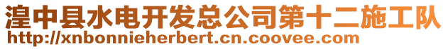 湟中縣水電開發總公司第十二施工隊