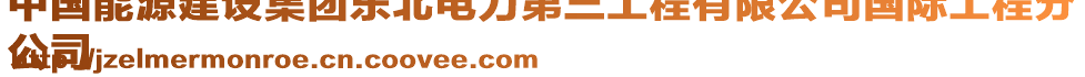 中國能源建設集團東北電力第三工程有限公司國際工程分
公司