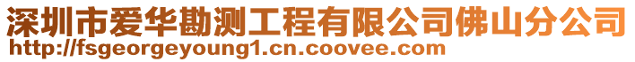 深圳市愛華勘測工程有限公司佛山分公司