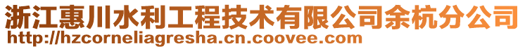 浙江惠川水利工程技術(shù)有限公司余杭分公司