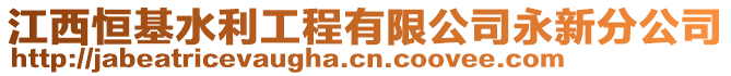 江西恒基水利工程有限公司永新分公司