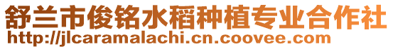 舒蘭市俊銘水稻種植專業(yè)合作社