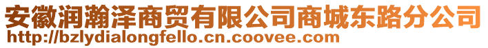 安徽潤瀚澤商貿(mào)有限公司商城東路分公司