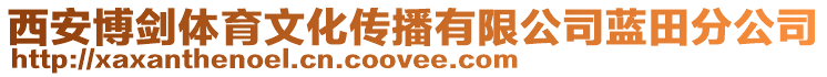 西安博劍體育文化傳播有限公司藍田分公司