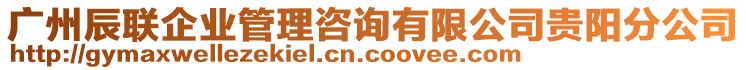 廣州辰聯(lián)企業(yè)管理咨詢有限公司貴陽分公司