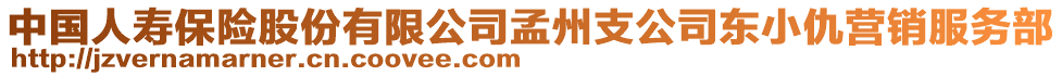 中國人壽保險股份有限公司孟州支公司東小仇營銷服務部