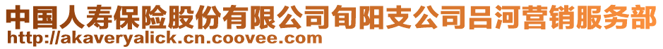 中國人壽保險股份有限公司旬陽支公司呂河營銷服務(wù)部