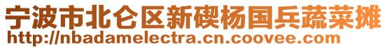 寧波市北侖區(qū)新碶楊國兵蔬菜攤