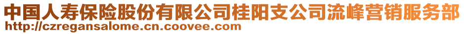 中國人壽保險股份有限公司桂陽支公司流峰營銷服務(wù)部