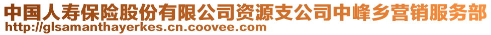 中國人壽保險股份有限公司資源支公司中峰鄉(xiāng)營銷服務部