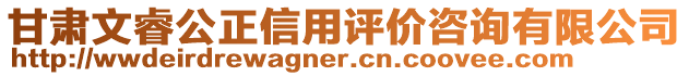 甘肅文睿公正信用評(píng)價(jià)咨詢有限公司