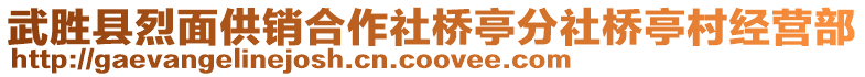 武勝縣烈面供銷合作社橋亭分社橋亭村經(jīng)營部