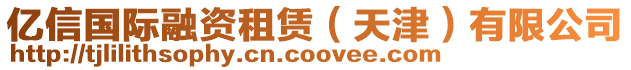 億信國(guó)際融資租賃（天津）有限公司