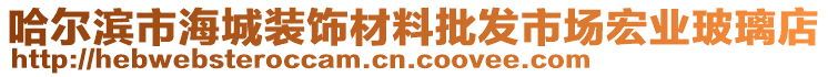 哈爾濱市海城裝飾材料批發(fā)市場(chǎng)宏業(yè)玻璃店