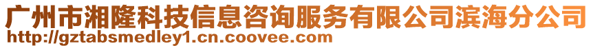 廣州市湘隆科技信息咨詢服務(wù)有限公司濱海分公司