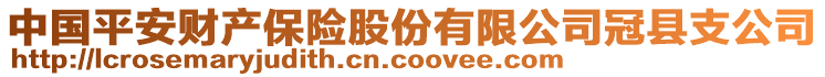 中国平安财产保险股份有限公司冠县支公司