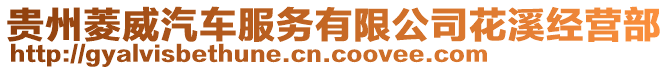 貴州菱威汽車服務有限公司花溪經營部