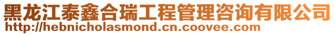 黑龍江泰鑫合瑞工程管理咨詢有限公司