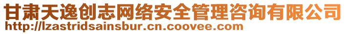 甘肅天逸創(chuàng)志網(wǎng)絡(luò)安全管理咨詢有限公司