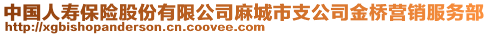 中國人壽保險股份有限公司麻城市支公司金橋營銷服務部