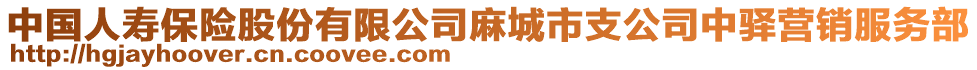 中國人壽保險(xiǎn)股份有限公司麻城市支公司中驛營銷服務(wù)部