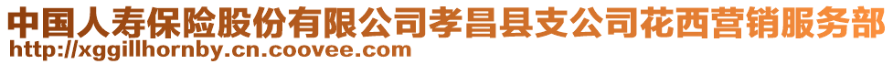 中國(guó)人壽保險(xiǎn)股份有限公司孝昌縣支公司花西營(yíng)銷服務(wù)部