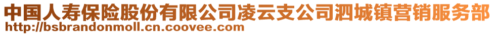 中國人壽保險股份有限公司凌云支公司泗城鎮(zhèn)營銷服務(wù)部