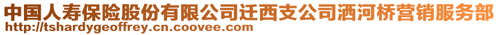 中國人壽保險(xiǎn)股份有限公司遷西支公司灑河橋營銷服務(wù)部