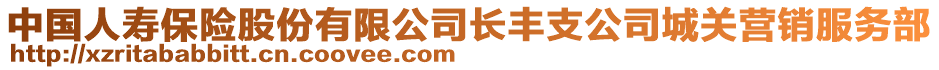 中國(guó)人壽保險(xiǎn)股份有限公司長(zhǎng)豐支公司城關(guān)營(yíng)銷服務(wù)部