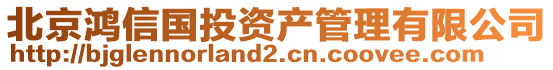 北京鴻信國(guó)投資產(chǎn)管理有限公司