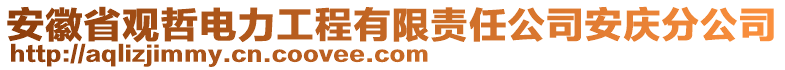 安徽省观哲电力工程有限责任公司安庆分公司