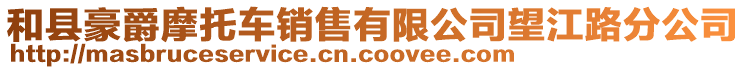 和縣豪爵摩托車(chē)銷(xiāo)售有限公司望江路分公司