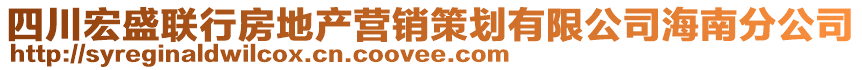 四川宏盛聯(lián)行房地產(chǎn)營銷策劃有限公司海南分公司