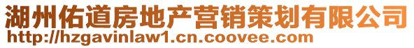 湖州佑道房地產(chǎn)營(yíng)銷策劃有限公司