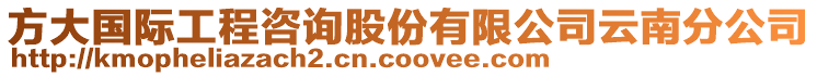 方大國際工程咨詢股份有限公司云南分公司