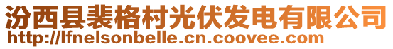 汾西縣裴格村光伏發(fā)電有限公司