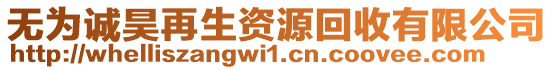 無為誠昊再生資源回收有限公司