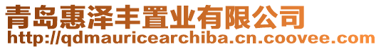 青島惠澤豐置業(yè)有限公司