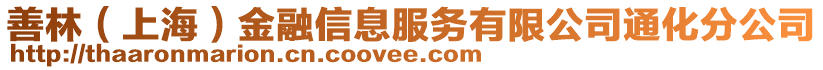 善林（上海）金融信息服務有限公司通化分公司