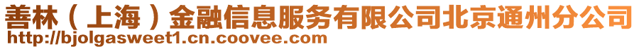 善林（上海）金融信息服務有限公司北京通州分公司