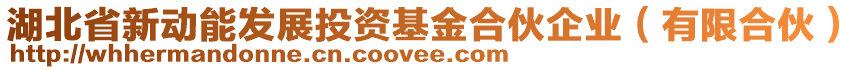 湖北省新動能發(fā)展投資基金合伙企業(yè)(有限合伙)