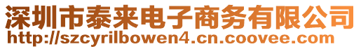 深圳市泰來電子商務(wù)有限公司