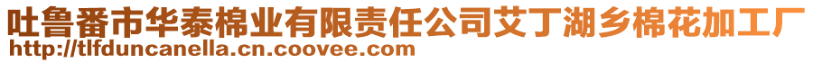 吐魯番市華泰棉業(yè)有限責(zé)任公司艾丁湖鄉(xiāng)棉花加工廠