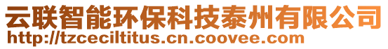 云聯(lián)智能環(huán)保科技泰州有限公司