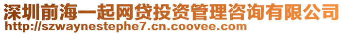 深圳前海一起網貸投資管理咨詢有限公司