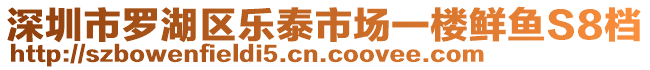 深圳市羅湖區(qū)樂泰市場一樓鮮魚S8檔