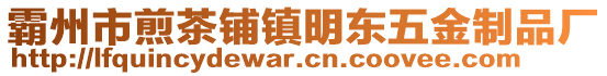 霸州市煎茶鋪鎮(zhèn)明東五金制品廠