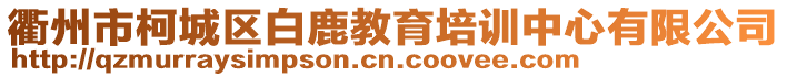 衢州市柯城區白鹿教育培訓中心有限公司