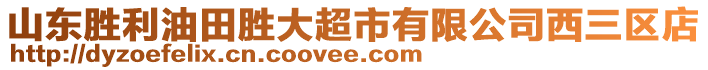 山東勝利油田勝大超市有限公司西三區店